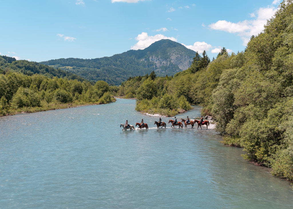 Rando équestre dans la vallée du Giffre en Haute Savoie