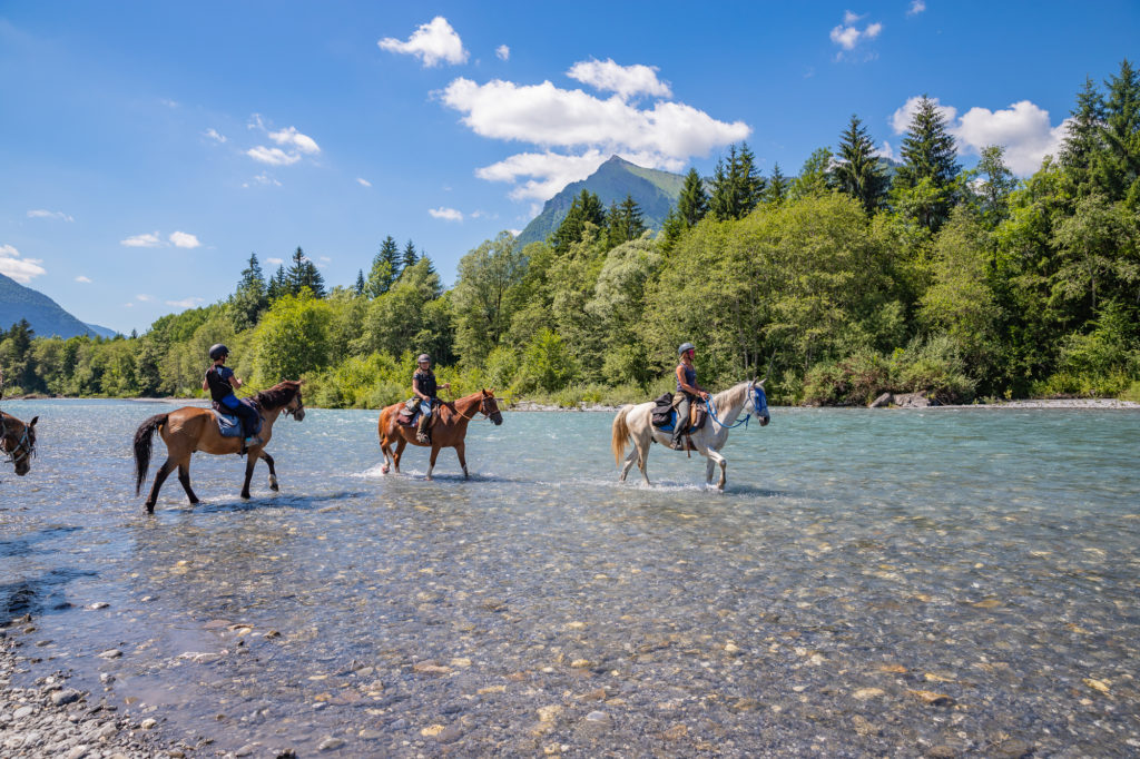 Rando équestre dans la vallée du Giffre en Haute Savoie