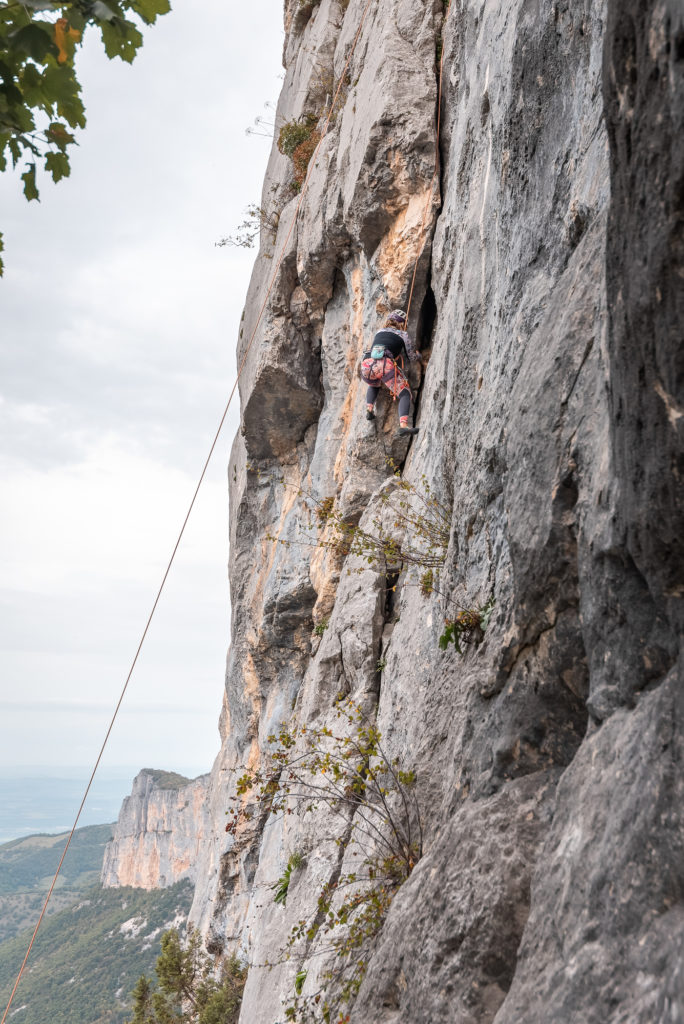 Que faire en automne à Saint Marcellin Vercors Isère ? Escalade à Presles