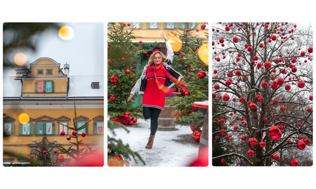 Visiter Salzbourg en hiver : les plus beaux marchés de Noël de Salzbourg, à voir en décembre. Marché de noël du château de Hellbrunn