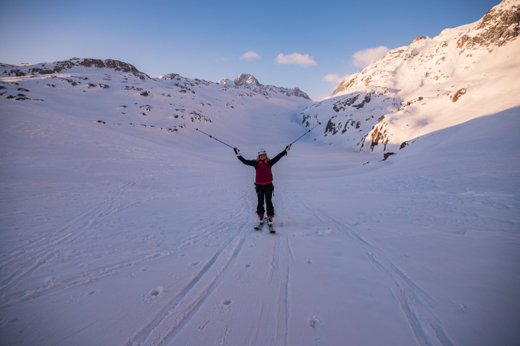 ski de rando à saint sorlin d'arves savoie avec chilowé