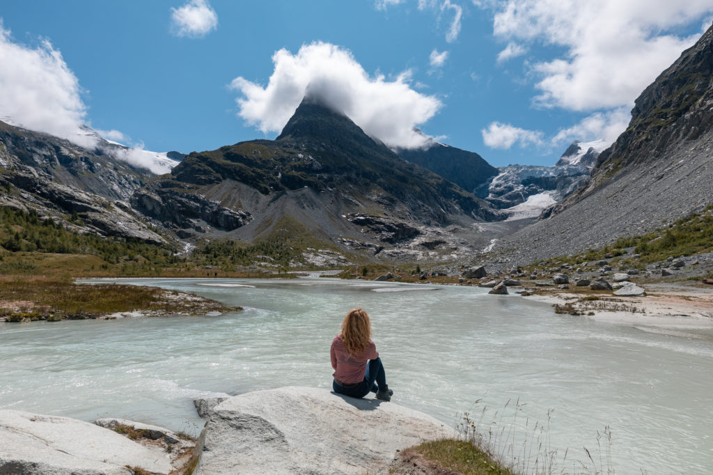 Randonnées en val d'Hérens, randonnées autour d'Evolène : le glacier de Ferpècle