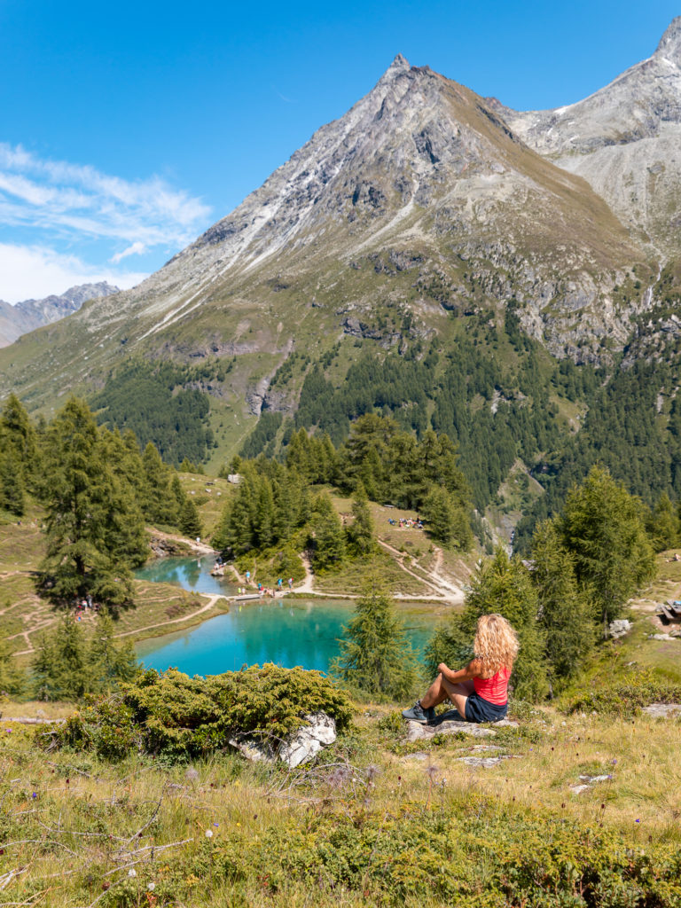 Randonnées en Val d'Hérens, randonnées à Arolla : le lac bleu d'Arolla