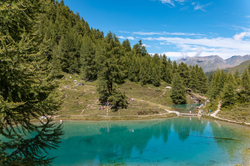 Randonnées en Val d'Hérens, randonnées à Arolla : le lac bleu d'Arolla