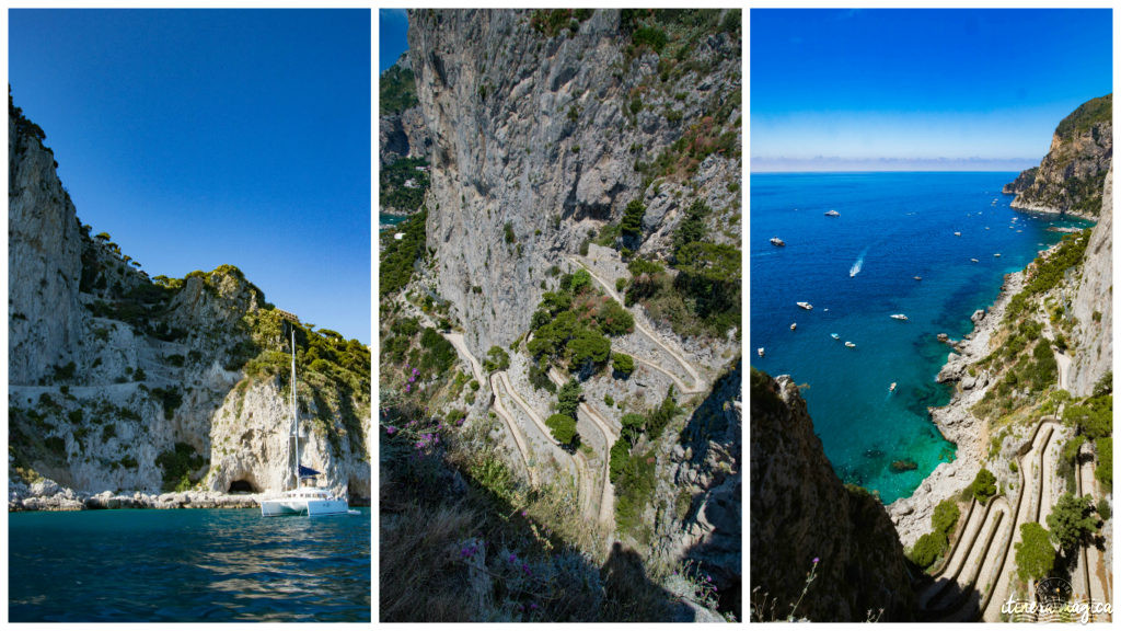 Capri est la perle du golfe de Naples. Tout voyage en Italie du Sud doit passer par cette île de rêve, entre Méditerranée et jardins. Capri, la dolce vita !