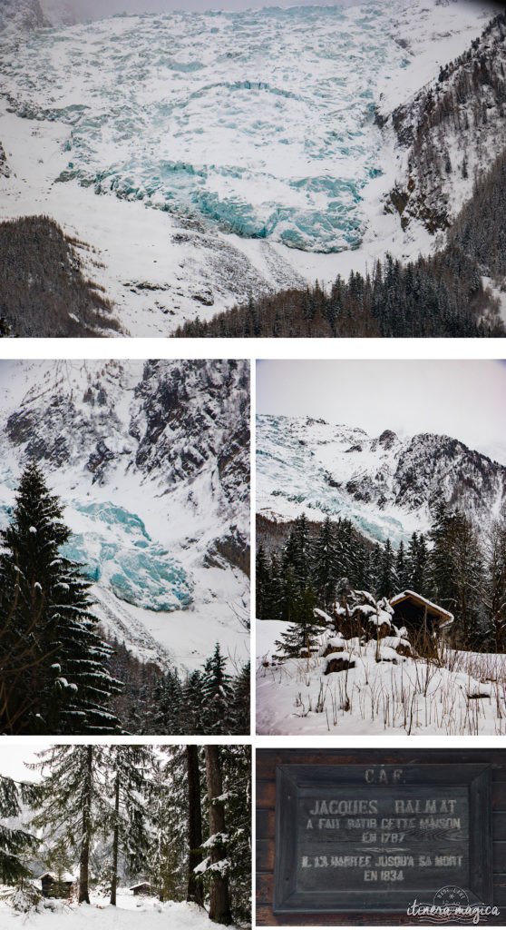 Hameau des Pélerins et glacier, Chamonix