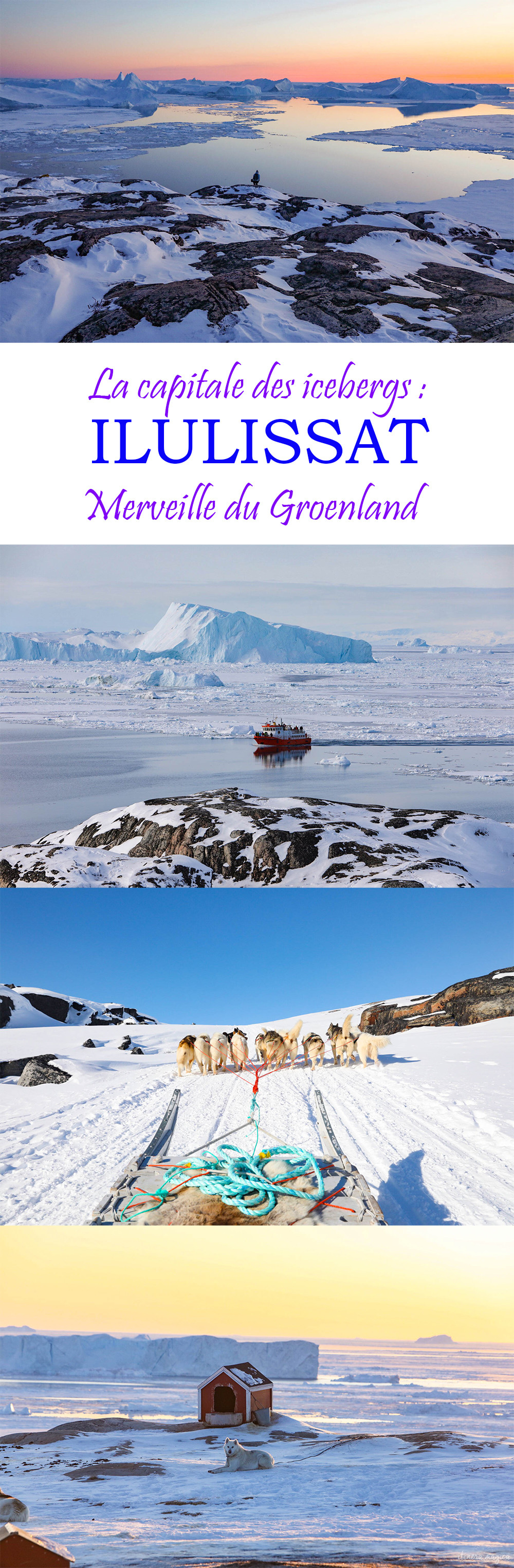 Découvrez Ilulissat au Groenland, capitale des icebergs géants. Une vision spectaculaire. #ilulissat #groenland 